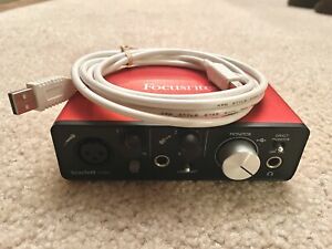 Focusrite Scarlett Solo 2nd Gen USB Audio Interface w/ Cable - PERFECT CONDITION