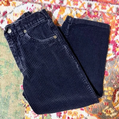 Vintage 955 Kids Black Charcoal Grey Corduroy Pants - Image 1 of 3