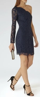 Reiss Leticia lace one sleeve dress size 12 - Image 1 of 4