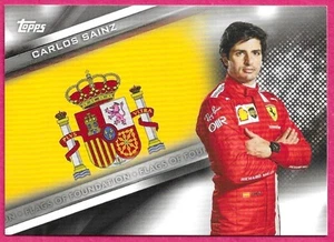 2021 Topps F1 Formula 1 CARLOS SAINZ Flags of Foundation #FF-CS - Picture 1 of 2