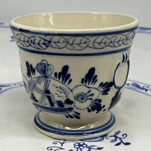 Vintage Keramik kleiner Übertopf Blumentopf Behälter mit niederländischem Motiv - Bild 1 von 7