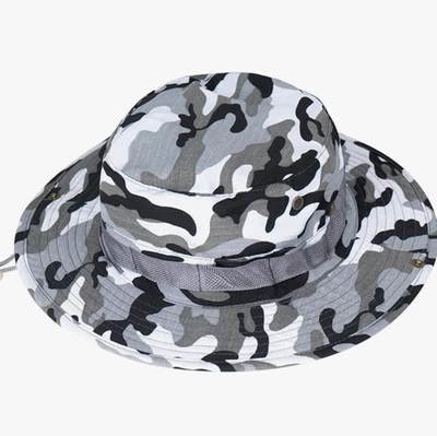 Ice Camo Hat for Men Women Boonie Hat UPF 50+ Bucket Hat Wide Brim UV Protection - Image 1 of 4