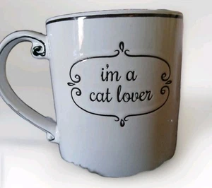 Spectrum Designz "i'm a cat lover" White With Back Script 21 oz. - Picture 1 of 4