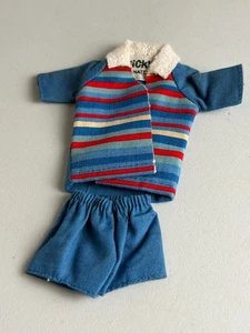 Vintage Barbie Ricky Stripped Shirt & Shorts - Bild 1 von 4
