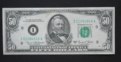 1969 C $50  Federal Reserve Note/Minneapolis/F-2117I/lightly circulated/rare - Image 1 of 4