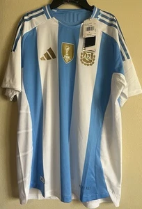 Adidas Argentina Authentic Home White Blue Jersey Men's L - Picture 1 of 3
