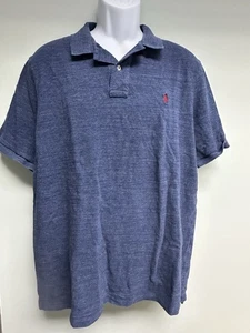 Polo Ralph Lauren Poloshirt Herren Gr. XL blau meliert Classic Fit mit Logo - Bild 1 von 9