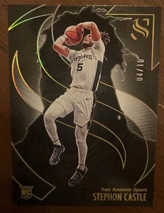 2024 Silhouette #94 Stephon Castle RC San Antonio Spurs Rookie Gold /10 - Bild 1 von 2