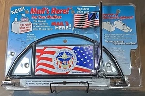 NEW! Mail's Here™ Flag Mail Box Delivery Alert System - Boy Scouts Logo Edition - Picture 1 of 6