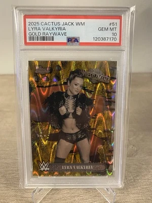 2025 Topps Chrome Cactus Jack Gold Raywave Lyra Valkyria /50 #51 PSA 10 - Image 1 of 3