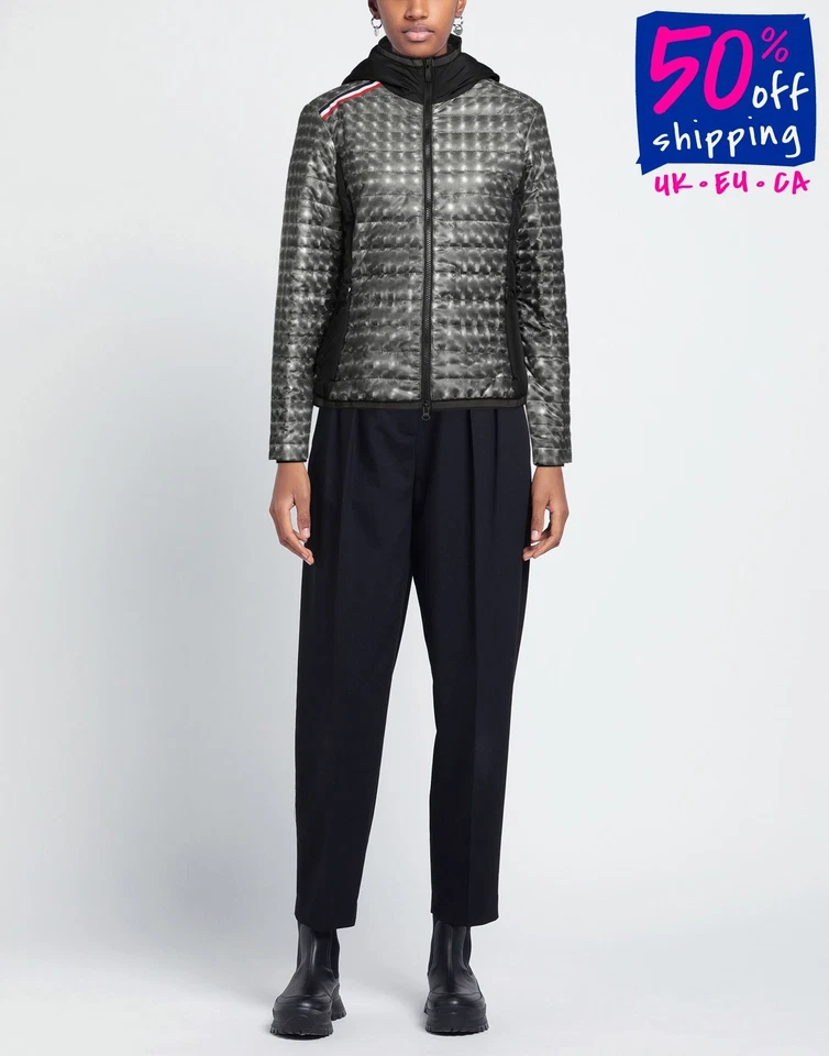 RRP€738 ROSSIGNOL Quilted Jacket IT40 US4 UK8 S Abstract Print Hooded - Image 1 of 4