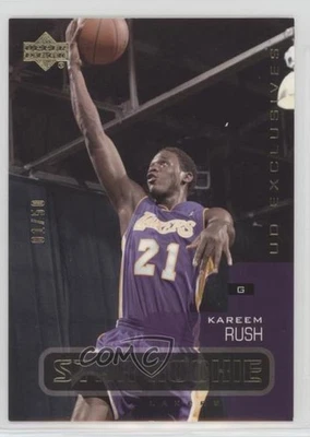 2002-03 Upper Deck Star Rookie UD Exclusives/50 Kareem Rush #191 Rookie RC Foto 1 de 2