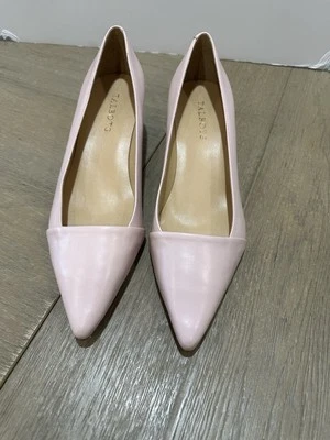 Talbots Cuero Rosa Punta Tono Madera Gatito Tacón Pippa Vamp Talla 9M Foto 1 de 4