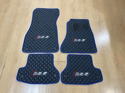 RHD Luxury Leather Car Mats for Audi RS5 2017-2024 Coupe, Made to Order, 4 Sets - Image 1 of 4