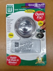 Watco Chrome Plated Bathtub Stopper Drip Tub Drain Grid Strainer 48750 - Picture 1 of 3
