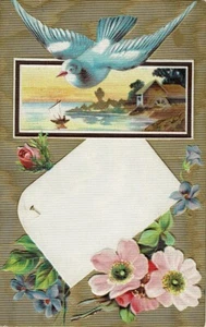 AK mit Rohling Grußraum auf Front Vogel Design NOS Serie 999 - Bild 1 von 2