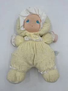 Little Darlins Yellow Baby Doll Plush Vintage 1994 Puffy Floppy Terry Cloth 14in - Picture 1 of 10