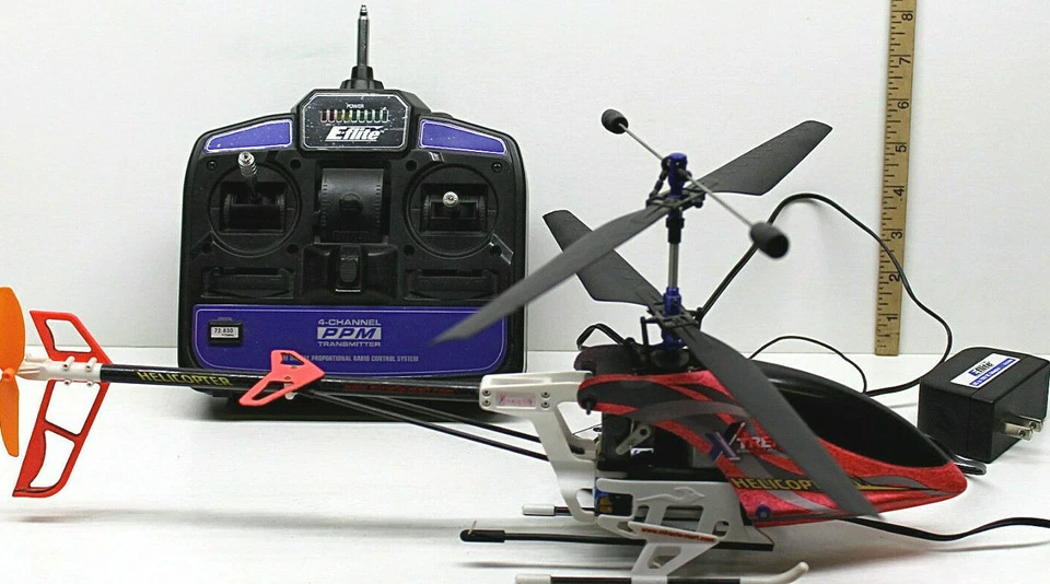 E-flite Xtreme Helicopter R/C Radio Control Toy + 4 Ch PPM Controller 72 Mhz     - Image 1 of 4