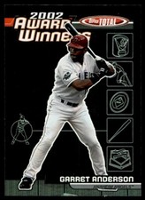 2003 Topps Total Award Winners #AW21 Garret Anderson Angels *2548