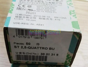 50PCS Phoenix Contact ST 2.5-QUATTRO BU(ST 2,5-QUATTRO BU) 3031319 New - Picture 1 of 1