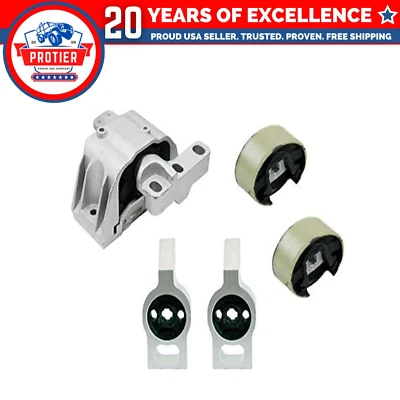 Fits 2009-2017 Volkswagen CC 2.0L Engine Motor & Cradle Insulator Set 5pc : - Image 1 of 2