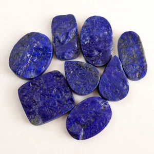 8Pcs 350Cts Natural Blue Lapis Lazuli Druzy Unpolished Gems 25x20 28x28mm#13776 - Picture 1 of 8