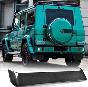 For Benz W463 G500 G550 G63 G65 REAL CARBON Rear Roof Spoiler Window Wing W/Led - Picture 1 of 13