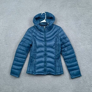 Andrew Mark Women's Down Puffer Jacket Small S Teal Blue Lightweight Packable - Picture 1 of 17