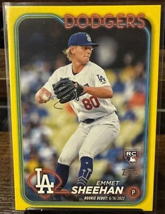 2024 Topps Update #US141 Emmet Sheehan RC YELLOW Debut Los Angeles Dodgers - Picture 1 of 3