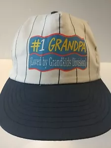#1 One Grandpa Shoebox Greetings Hat Baseball Cap Striped Made in Taiwan - Picture 1 of 11