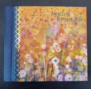 1 X NEW BRIGHT FLORAL Hardcover Telephone Address & Birthday Book. (Gift Flower) - Picture 1 of 3