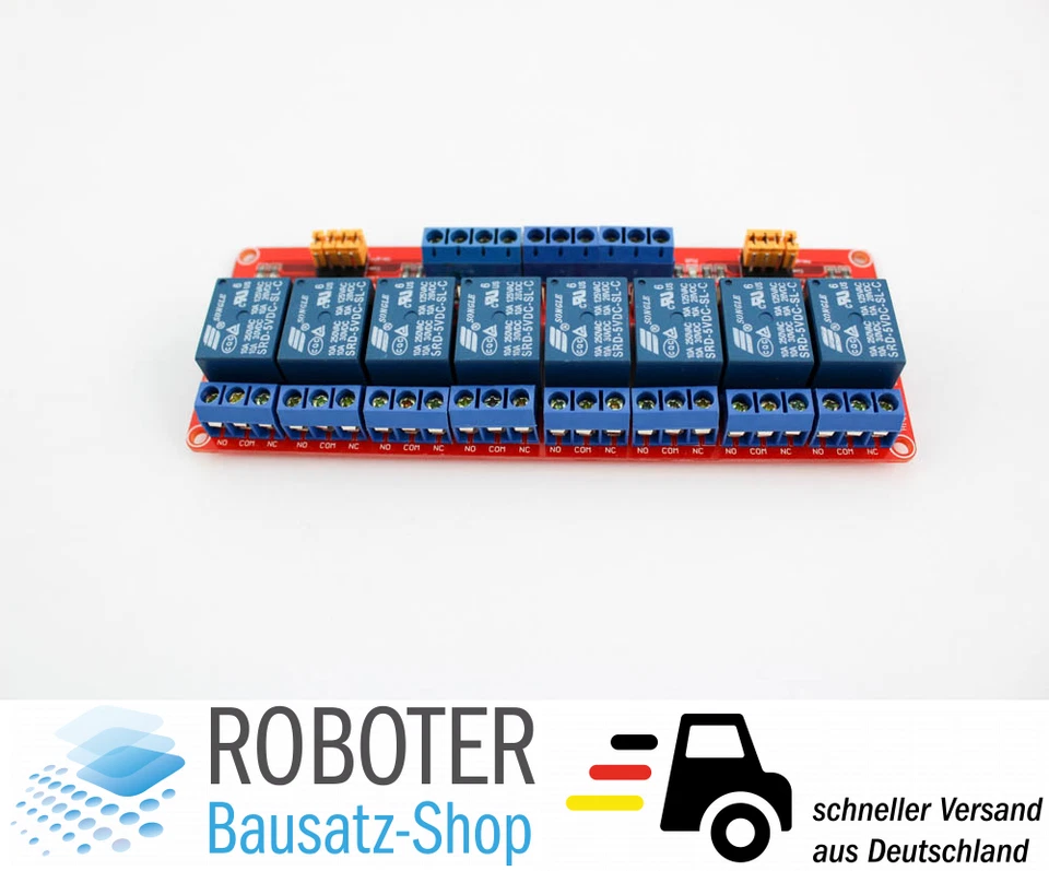 8 Kanal Relay Relais 5V High / Low Level Trigger einstellbar Arduino Raspberry - Bild 1 von 1