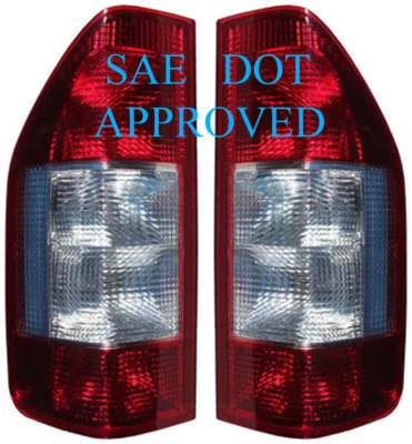1995-2006 DODGE Sprinter Freightliner Tail Lights Light Lamps Pair Red+Clear - Image 1 of 4