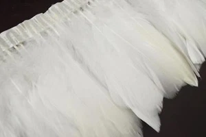 (Ys) 6" Dyed Natural Goose/Duck Big Feather Fringe Craft Trim EarRing Fascinator - Picture 1 of 105