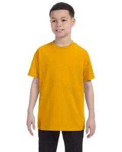 5 Pack Of Gildan Youth Heavy Cotton Stylish T Shirt Casual Plain T-Shirt - G500B - Picture 1 of 51
