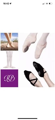 Russian Pointe Ballet Shoe Slippers Canvas Split Suede Soles Dance Shoes (L4