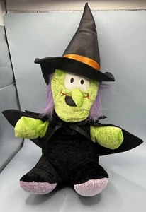 Witch with Purple Hair Plus Stuffed Animal By Toy Factory Black Orange Purple - Picture 1 of 4