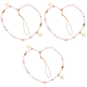 3 Pieces Handy Kette Handy-Lanyard Handy-Schlüsselband Mit Perlenanhänger - Zdjęcie 1 z 12
