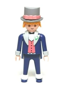 Playmobil Figur viktorianisches Puppenhaus Hochzeit Bräutigam mit Hut Spats Smoking 5509 - Bild 1 von 1