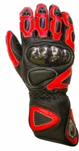 Guanti Moto Pista Lunghi Racing Pelle Technici Protezioni Rigide XS S M L XL XXL - Imagen 1 de 2