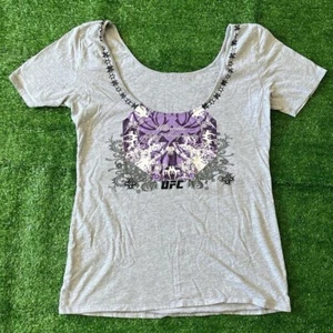 UFC y2k grey And Purple woman’s top size L - Picture 1 of 6