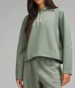 Neu Damen-Hoodie Lululemon glatt Zwischenhalter Prägung - GREU - Größe 10 - Bild 1 von 5