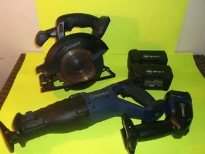 (5 PIECE) KOBALT 18V RECIP/CIRCULAR SAW FLASHLIGHT/2 BATTERIES - Picture 1 of 1