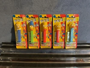 Pez Simpsons Set of 5, Mint on Euro Simpsons Cards - Picture 1 of 9