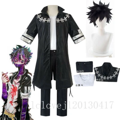 Hot Cosplay My Hero Boku no Hero Academia Dabi Outfit Leather Costume Jacket Set - Image 1 of 4