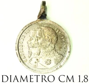 VITTORIO EMANUELE II° NAPOLEON III° 1859 MEDAILLE MINIATUR RISORGIMENTO - Bild 1 von 4