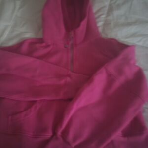 lululemon Scuba Full-Zip Cropped Hoodie. Size XS/S Bright Pink 