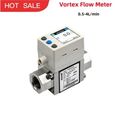 ASAIR AFD5004 (0.5-4L/min) Vortex Flowmeter with Screen and Temperature Module - Image 1 of 2