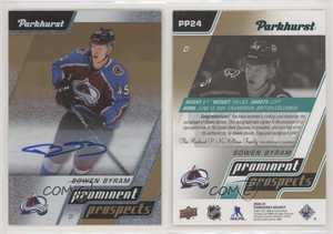 2020-21 Upper Deck Parkhurst Prominent Prospects Gold Bowen Byram Rookie Auto RC