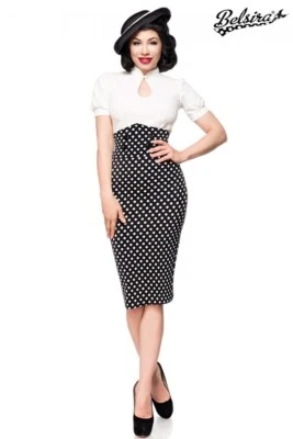 Jupe crayon vintage genoux taille haute rétro années 50 jupe taille L - Photo 1/4